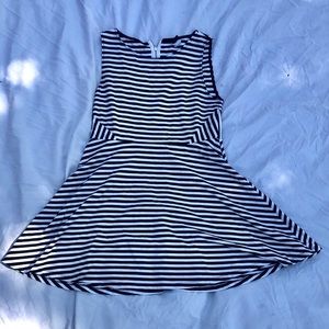 Black and white striped pants